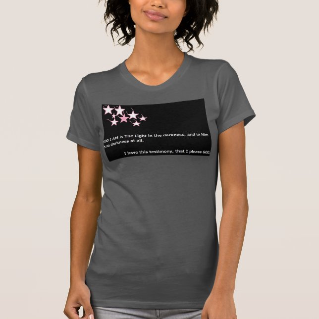 Camiseta DEUS EU SOU é A Luz nas trevas (Frente)