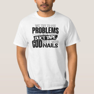Camiseta Deus fez com pregos