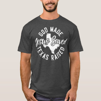 Camiseta Deus fez o Texas criar Jesus salvado