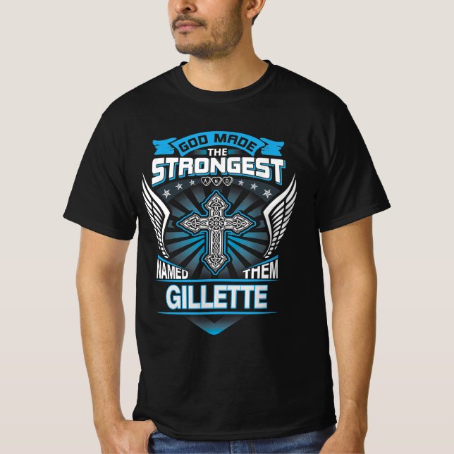 Camiseta Deus Fez Os Mais Fortes E Os Chamou De Gillette (Frente)