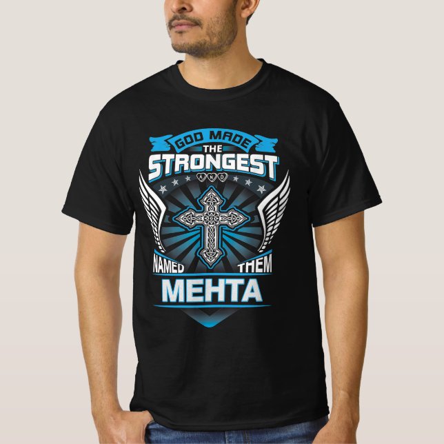 Camiseta Deus Fez Os Mais Fortes E Os Chamou De Mehta (Frente)