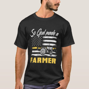Camiseta Deus Fez Um Agricultor Americano De Bandeiras