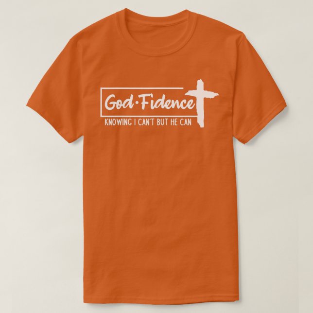 Camiseta Deus Fidence Sabendo que não posso, mas ele pode C (Frente do Design)