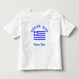 Camiseta Deus grego e bandeira da Grécia personalizada