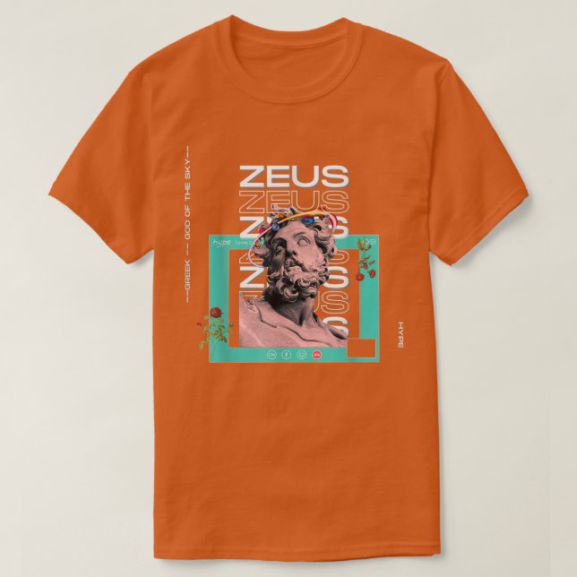 Camiseta Deus Grego Zeus Deus do Céu (Frente do Design)