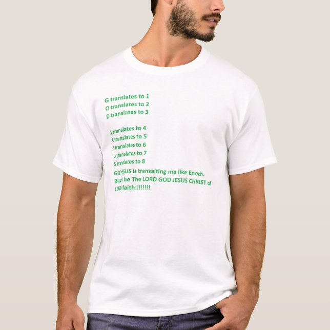 Camiseta DEUS JESUS do SENHOR 8 fé (Frente)