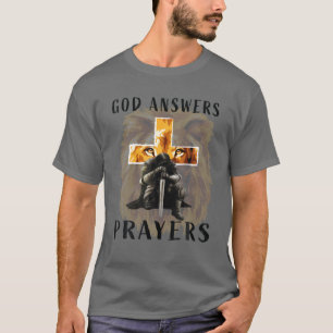 Camiseta Deus Jesus Responde Orações Guerreiros Homens Cris