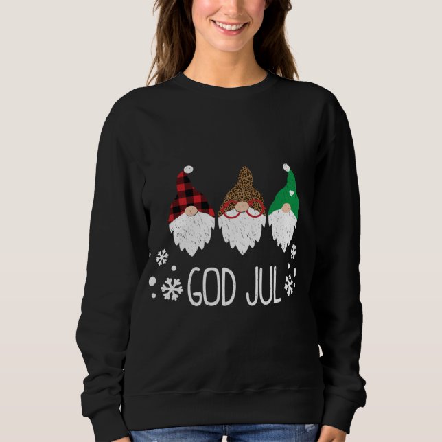 Camiseta Deus Jul Sueco Feliz Natal Norueguês Gno (Frente)