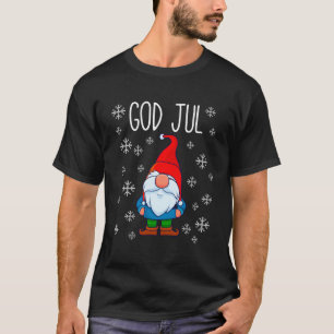 Camiseta Deus Jul Swedish Tomte Gnome Scandinávia Feliz