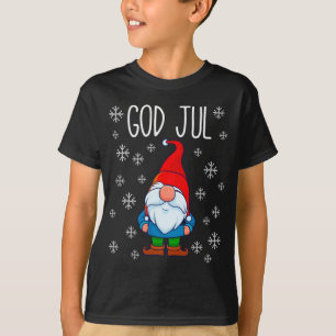 Camiseta Deus Jul, Tomte Sueco Gnomo, Feliz Escandinava