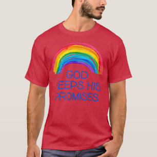 Camiseta Deus Mantém As Suas Promessas O Arco-Íris Cai Fé E