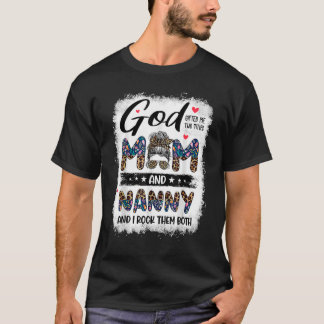 Camiseta Deus Me Dê Dois Títulos Mãe Nanny Dia de as mães F
