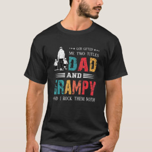 Camiseta Deus Me Dê Dois Títulos Pai E Dia de os pais Gramp