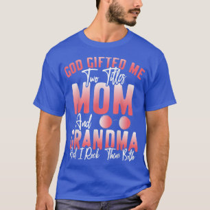 Camiseta Deus Me Deu Dois Títulos Mãe E Avó Feliz Mente