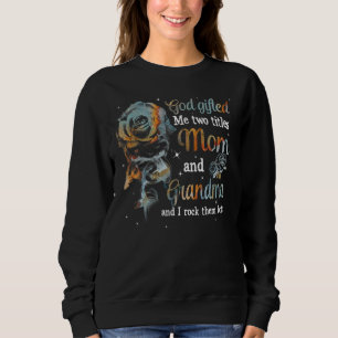 Camiseta Deus Me Deu Dois Títulos Mãe E Avó Flor Mãe