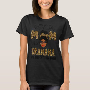 Camiseta Deus Me Deu Dois Títulos Mãe E Avó Melanin Leopa