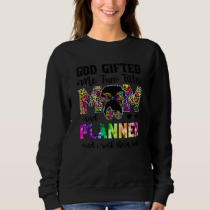 Camiseta Deus Me Deu Dois Títulos Mãe E Planejador Leopardo