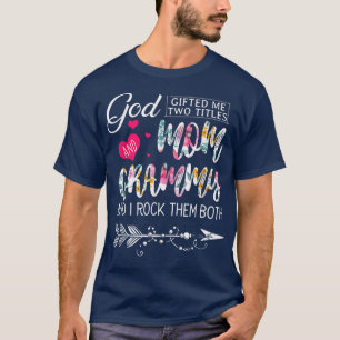 Camiseta Deus Me Deu Dois Títulos Mãe E Vovó Mot