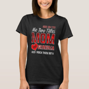 Camiseta Deus Me Deu Dois Títulos Mãe E Vovó Xadrez Vintage