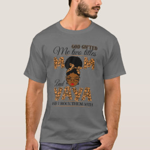 Camiseta Deus Me Deu Dois Títulos Mãe Yaya Avó Melanin