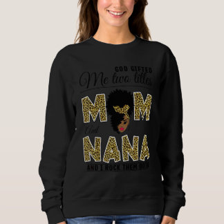 Camiseta Deus Me Deu Dois Títulos Mamãe Vovó Leopardo Mulhe