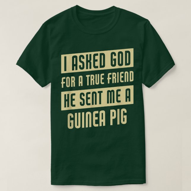 Camiseta Deus Me Enviou Um Porco De Guiné Engraçado (Frente do Design)