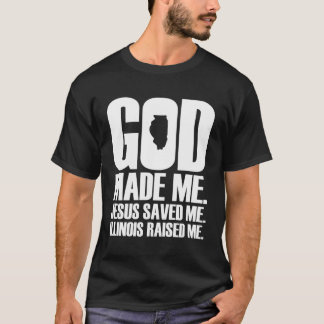 Camiseta Deus Me Fez Jesus Me Salvou Illinois Me Evocou