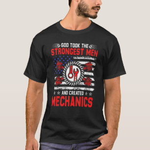 Camiseta Deus Mecânico Levou Os Homens Mais Fortes