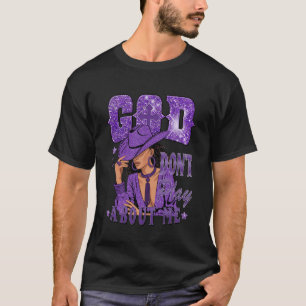 Camiseta Deus Não Brinca Comigo Vaca Afro-Americana Preta