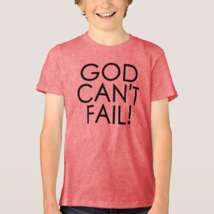 Camiseta Deus não pode falhar no texto - Fiel e empoderador