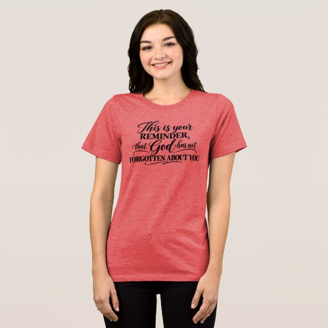 Camiseta Deus não se esqueceu (Frente Completa)