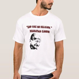 Camiseta Deus não tem religião! - Mahatma Gandhi