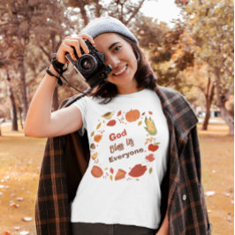 Camiseta Deus Nos Abençoe a Todos Ação de Graças/Outono Cri