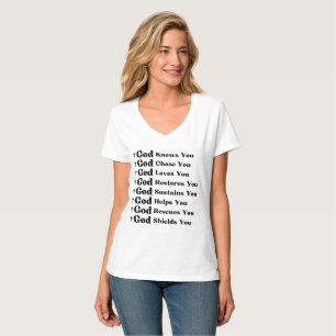 Camiseta Deus O Conhece, Te Ama, Restaura E Resgate