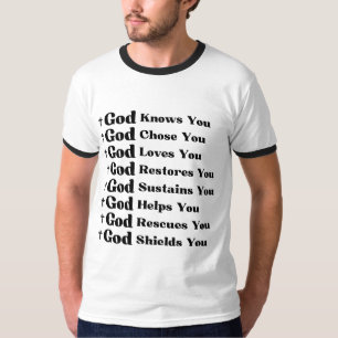 Camiseta Deus O Conhece, Te Ama, Restaura E Resgate