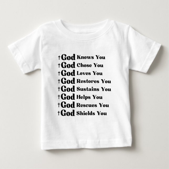 Camiseta Deus O Conhece, Te Ama, Restaura E Resgate (Frente)