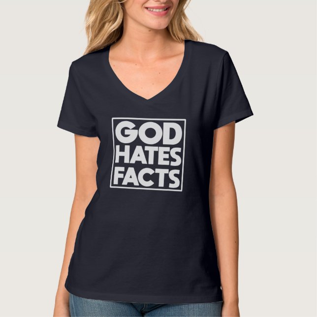 Camiseta deus odeia fatos ateístas ateus (Frente)
