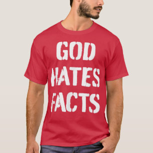 Camiseta Deus Odeia Fatos de Camisa-T Ateísta de Gótico-Pun