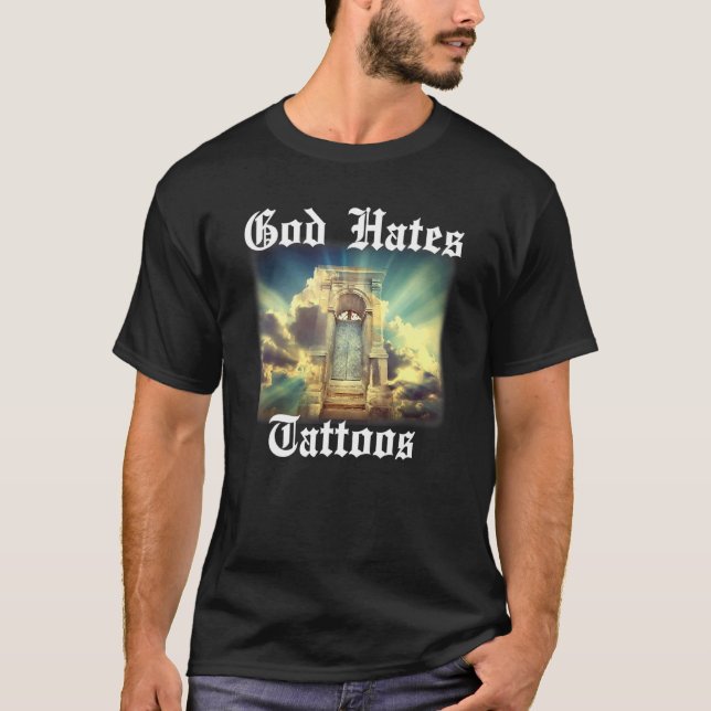 Camiseta Deus Odeia Tatuagens Religiosas Cristãs Bel (Frente)