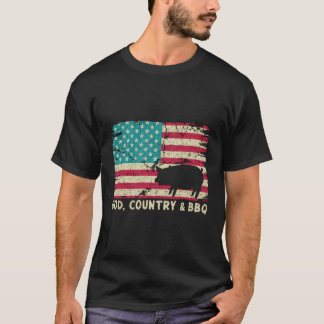 Camiseta Deus País E Bandeira Americana Churrasco Cristão