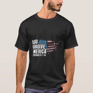 Camiseta Deus Perdoe o Patriótico Repentino Bíblico America