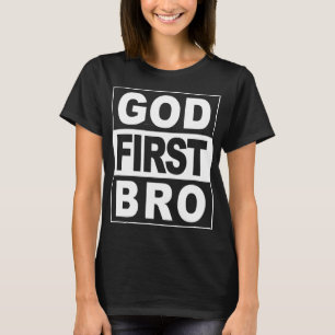 CAMISETA DEUS PRIMEIRO BRO CRISTÃO FAITH JESUS