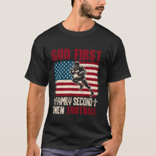 Camiseta Deus Primeiro Família Segundo Então Futebol Cristã