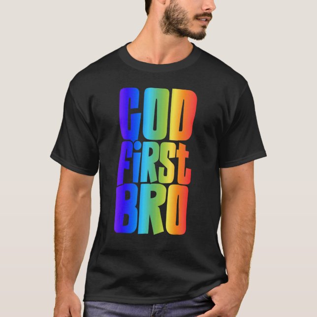 Camiseta Deus Primeiro Irmão Proverbs 36 Colocou Deus Prime (Frente)
