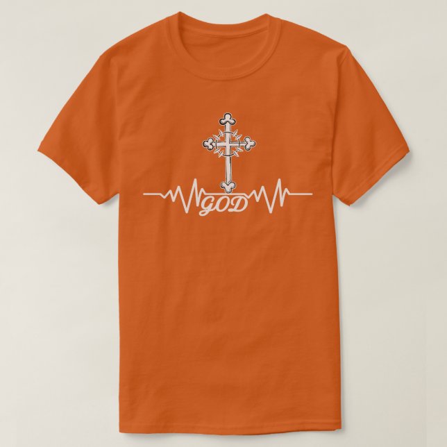 Camiseta Deus Pulso de Fé Cristã Cruzado (Frente do Design)