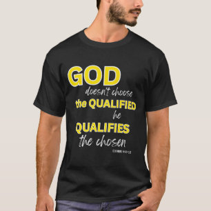 Camiseta Deus Qualifica A Fé Cristã Premium Escolhida