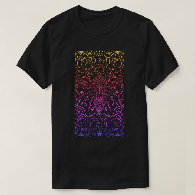 Camiseta deus salve a abelha rainha (Frente do Design)