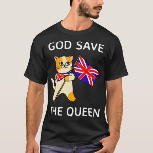 Camiseta Deus Salve a Rainha Patriótica Bandeira do Gato Br