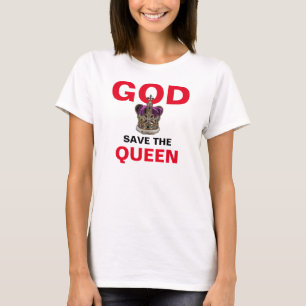 Camiseta DEUS SALVE A RAINHA - Rainha Elizabeth II