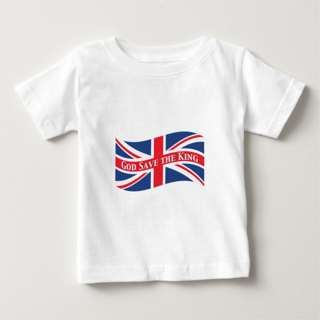 Camiseta Deus Salve o Rei com o União Jack (Frente)